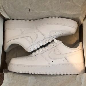 White, Nike Air Force 1s
